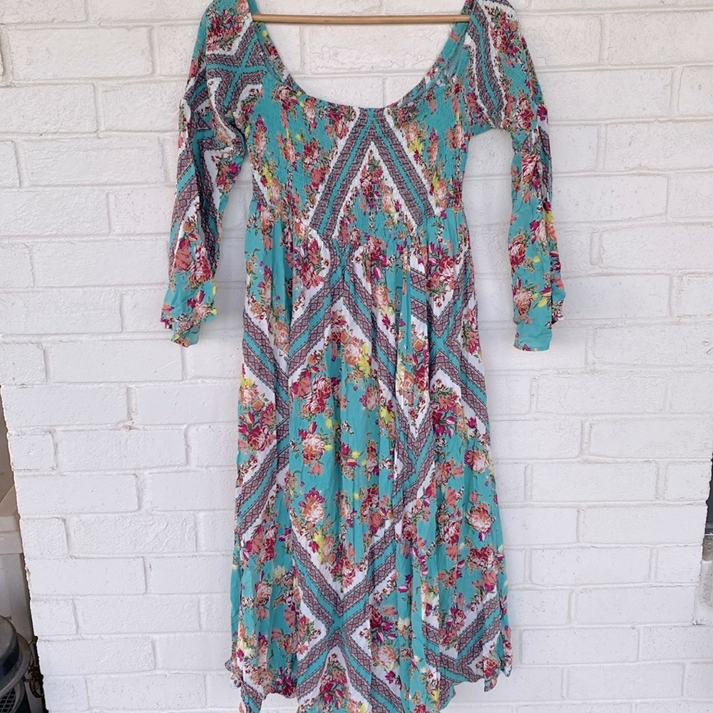 Torrid Scarf Print Challis Maxi Dress 0X - Picture 2 of 9
